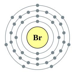 溴的电子層（2, 8, 18, 7）