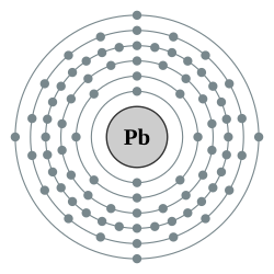 铅的电子層（2, 8, 18, 32, 18, 4）